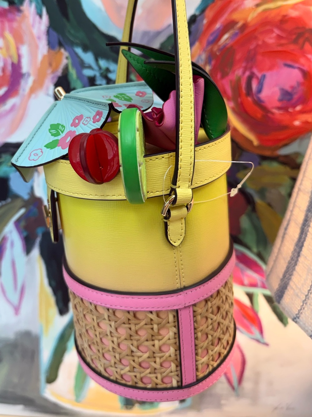 Kate Spade Novelty Playa Ombre Leather 3D Crossbody Purse Sling Bag Hawai - Picture 7 of 14